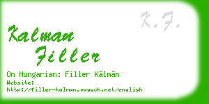 kalman filler business card